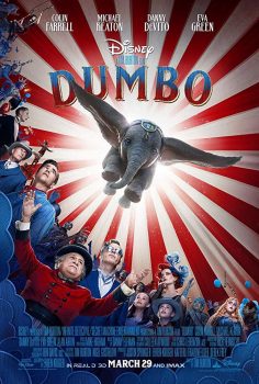 Cartaz do filme "Dumbo", filme dirigido por Tim Burton