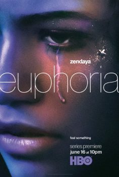 Poster da série Euphoria, produzida pela HBO, com Zendaya