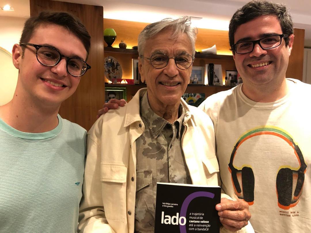 Tito Guedes, Caetano Veloso e Luiz Felipe Carneiro